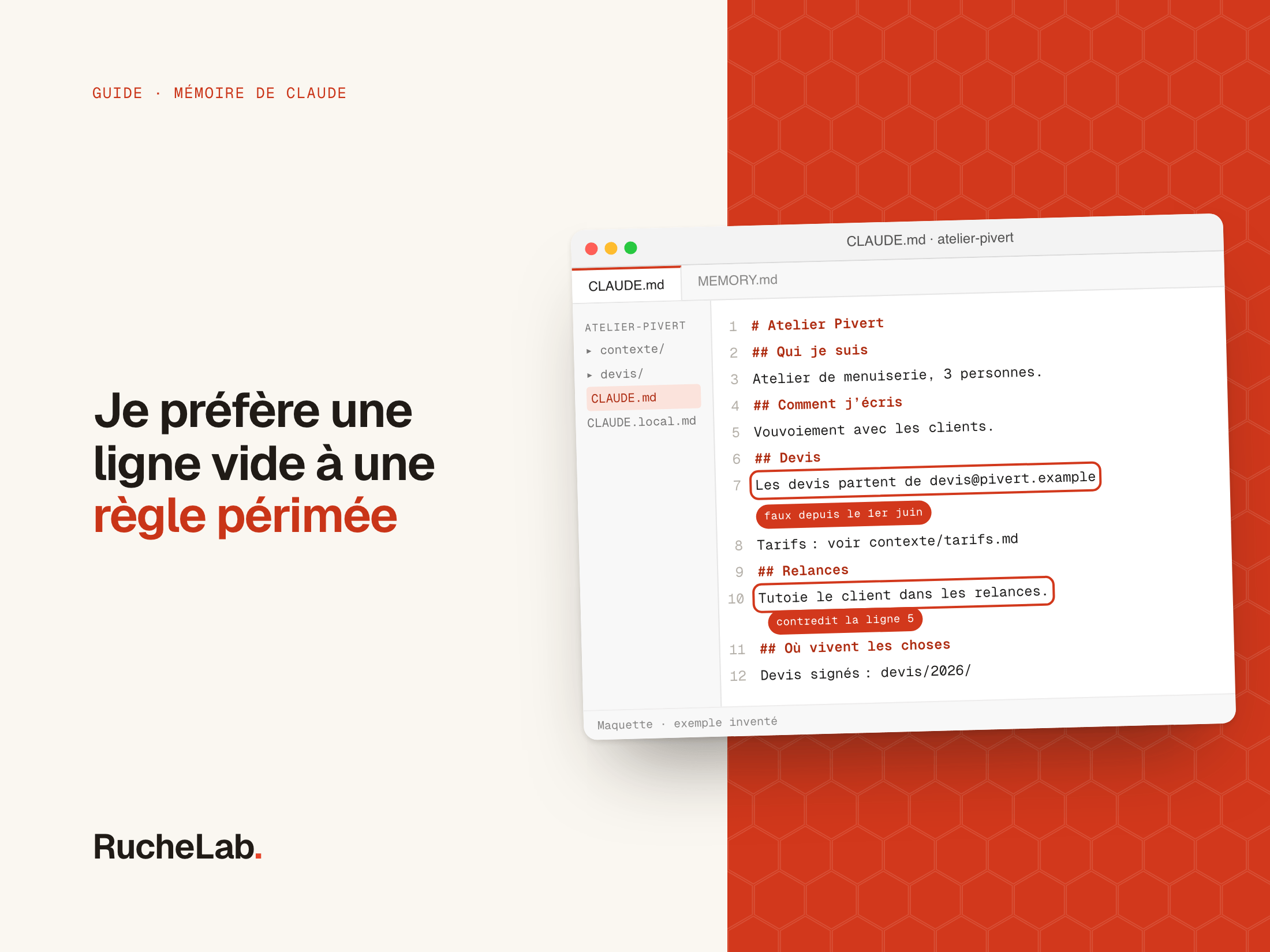 Fausse capture d'une page de consignes inventée, dont une ligne est cerclée en rouge avec la mention « faux depuis le 1er juin ».